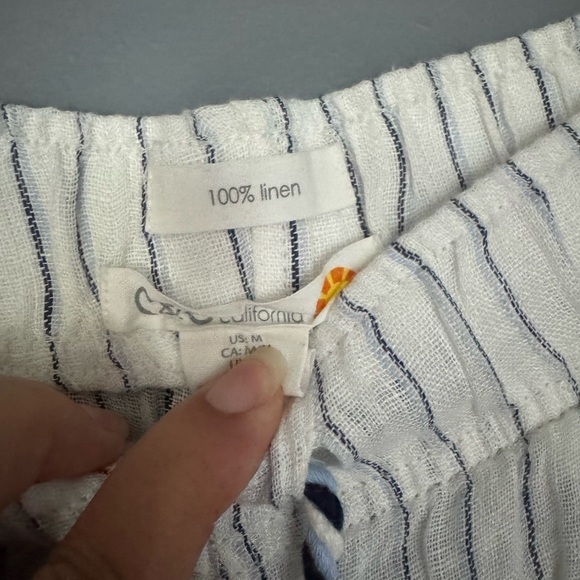 C&C California Wide Leg Blue and White Jumpsuit - Picture 5 of 6